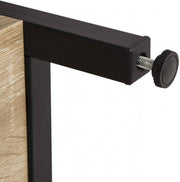 Boekenkast - 5 Lagen - met Kastje - MDF en Metaal - Licht Eiken Kleur - 80x35x97cm