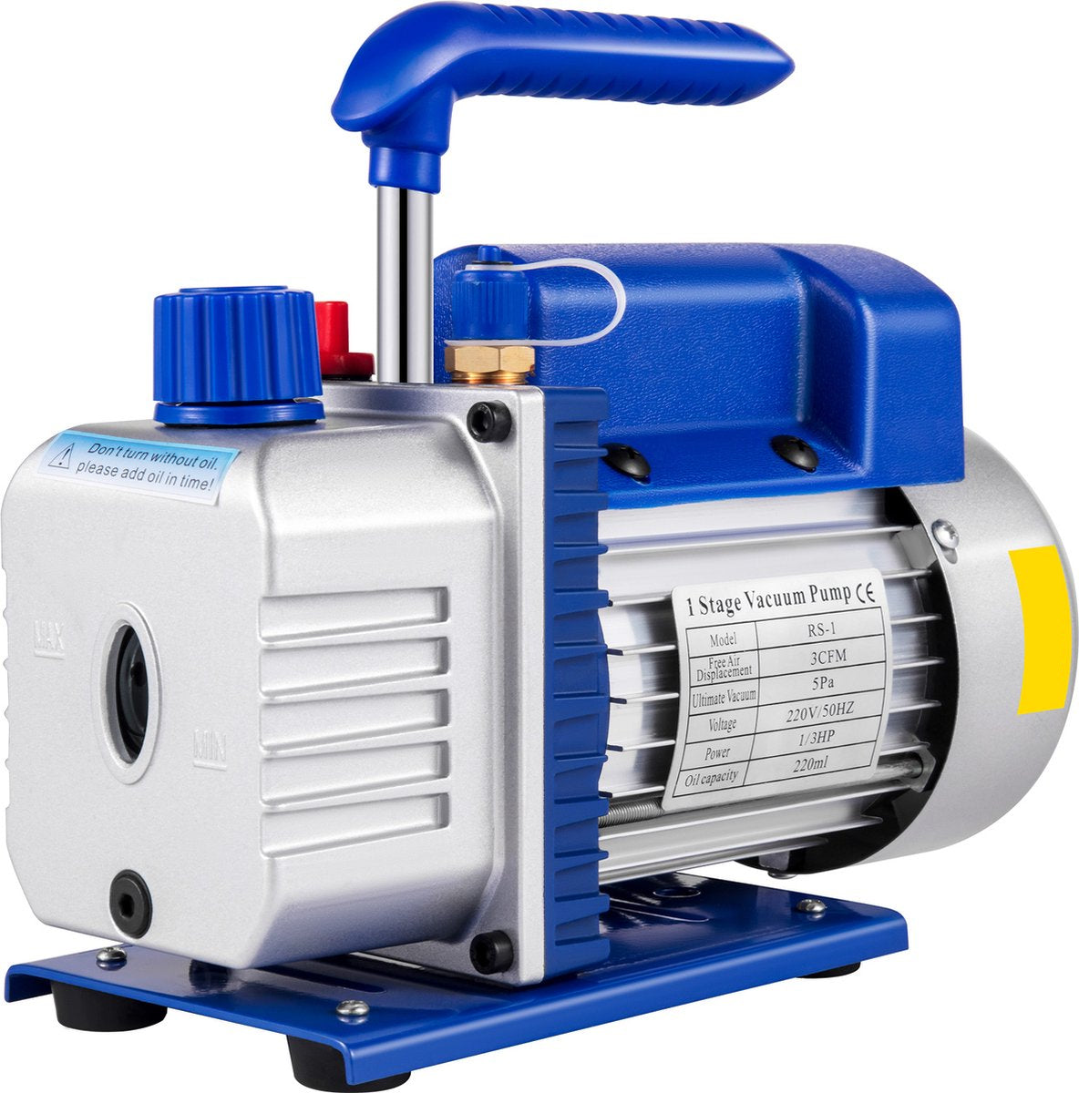 Vacuümpomp - 3CFM - 1Traps - Airconditioningpomp - 220ml Olie Capaciteit