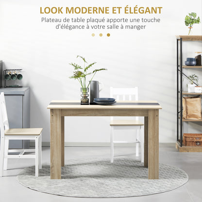 Eettafel – Tafel – Dinertafel – Keukentafel – Ruimtebesparende Tafel – Modern Design – Groot 120x69x75 cm – Zwart & Natuurlijk
