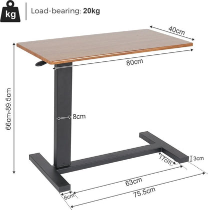 Bedtafel - Bed tafeltje met wielen - Laptop Tafel - Laptop Houder - Laptop Bureau - Verrijdbaar - In Hoogte Verstelbaar - Voor Thuiswerken - Stand Voor Ziekenhuis - Ons Nachtkastje Lade.