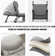 Veldbed - Veldbedden 1 Persoon - Kampeerbed - 65x200x32 Cm - Stretcher - Inklapbaar Campingbedje - Met Matras - Volwassenen - Grijs