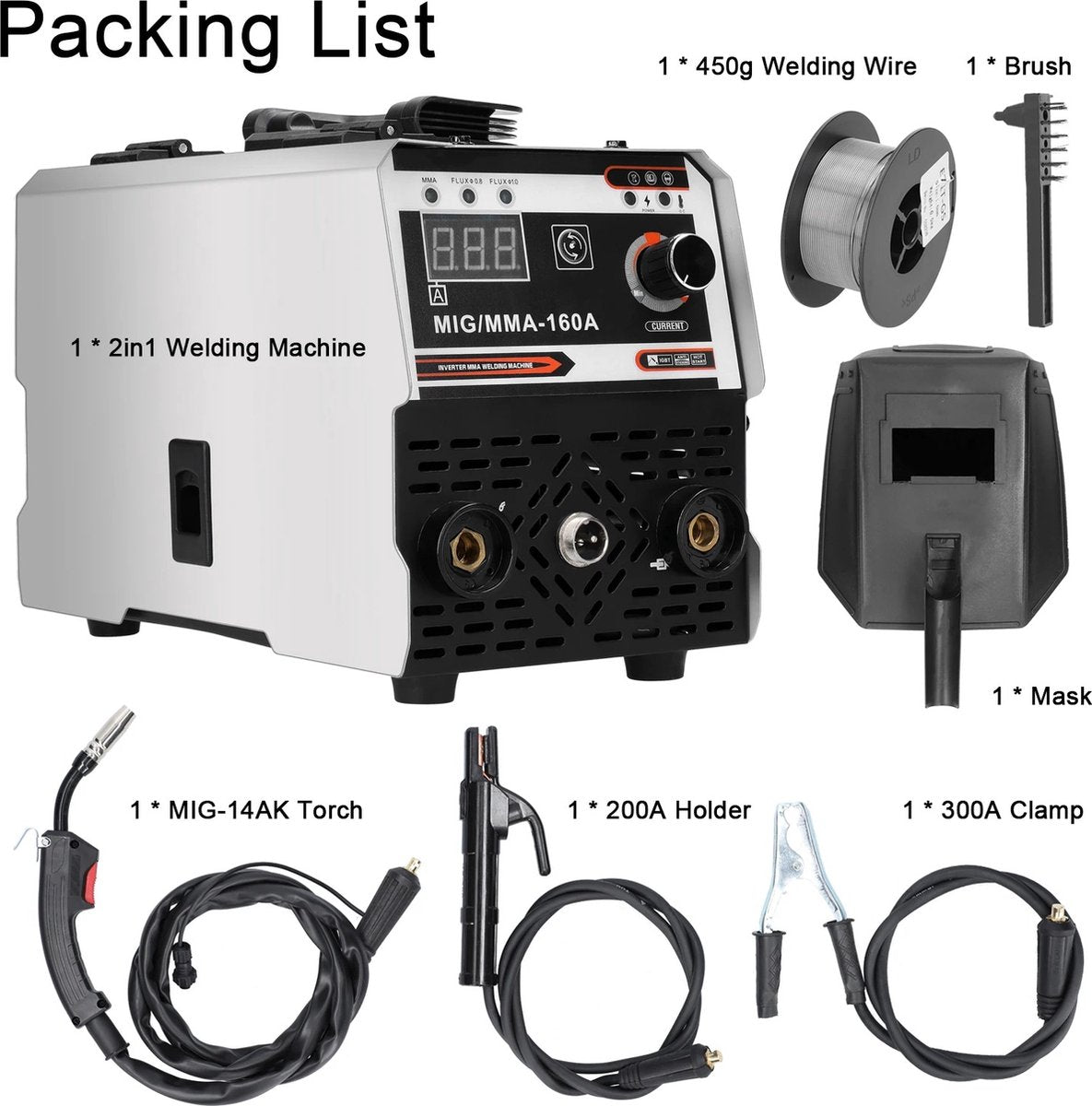 Welding machine - Wire supply current - 220V - Adjustable
