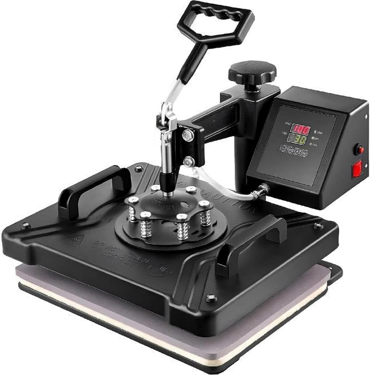 Transferpers - Drukmachine - Hittepers - Drukpers - Heat Press Machine - Sublimatie Printer - 38 x 30 CM - Zwart - Multifunctioneel Sublimatie voor Mok/Latte Mok/Hoed/Bord/Fles