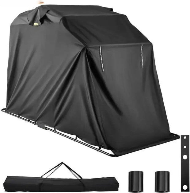 Motorhoes - Scooterhoes voor Binnen en Buiten - UV-bescherming - Waterdicht - Inclusief Draagtas - Tot 103 Inch Motoren - Zwart