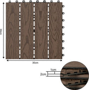 Patio Tuintegels - Kliksysteem - Donkerbruin - 30x30x2 cm