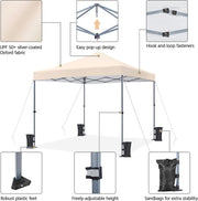 Pop-up tuinpaviljoen - 3x3m - met UV-bescherming en verstelbare hoogte - Waterdicht - Gemakkelijk te verplaatsen - Beige
