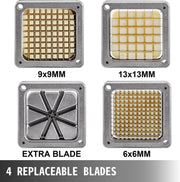 Elektrische Groentesnijder - Frietsnijder - Keukenmandoline - Groentesnijder - met 4 Verschillende Messen - Uiensnijder - Frietsnijder - Multifunctionele Groentesnijder - met Anti-slip - Roestvrij Staal