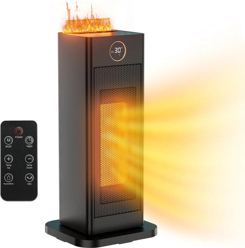 Elektrische kachels - Elektrisch kacheltje - Energiebesparende elektrische kachel - Luchtverhitter met Afstandsbediening - Inclusief luchtbevochtiger- 2000W