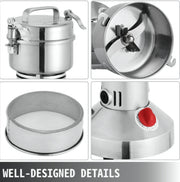 Elektrische Graanmolen - Moutmolen - Specerijenmolen - Spice Grinder - Kruidenmolen Elektrisch - 350G - 1400W - RVS