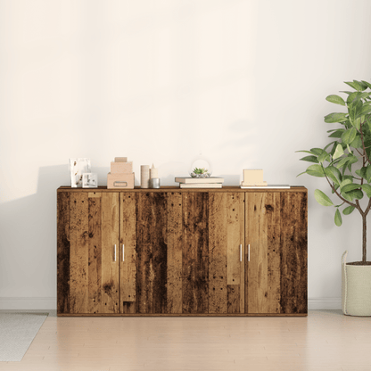 Sideboard – Dressoir – Opbergkast – Kast – Buffetkast – Bruin – Massief Hout – 3 Ruime Lades – Compact 79x38x80 cm