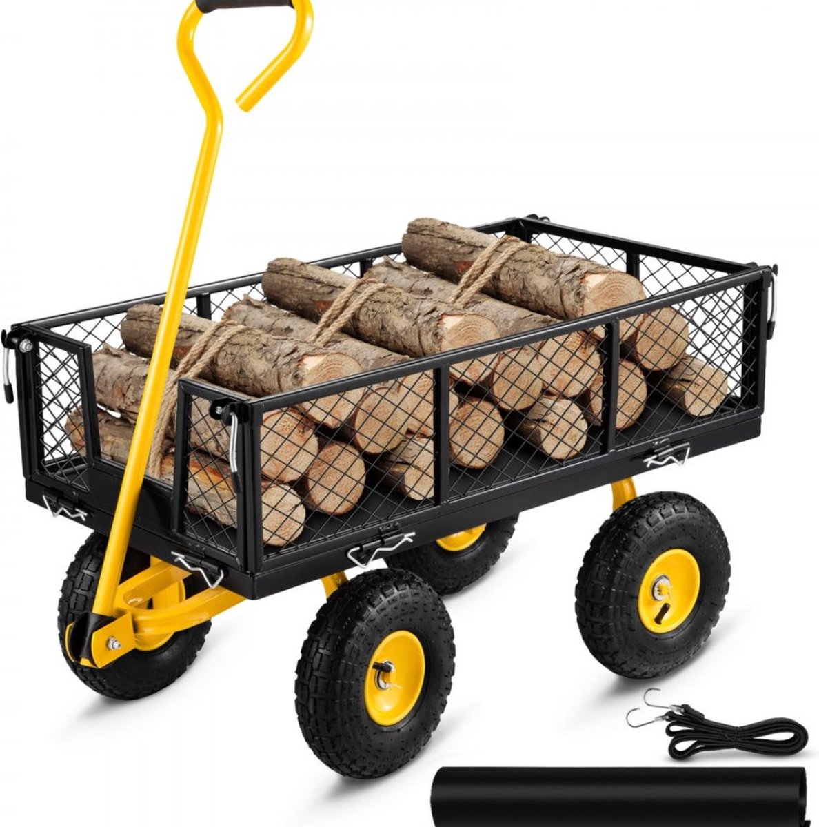 Vouwwagen - Tuinkar - Transportkar - Strandkar - Handkar - 408 kg - Apparatuurkar - 96x51x22 cm - QUORE