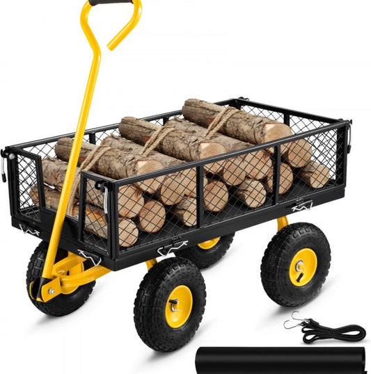 Vouwwagen - Tuinkar - Transportkar - Strandkar - Handkar - 408 kg - Apparatuurkar - 96x51x22 cm - QUORE