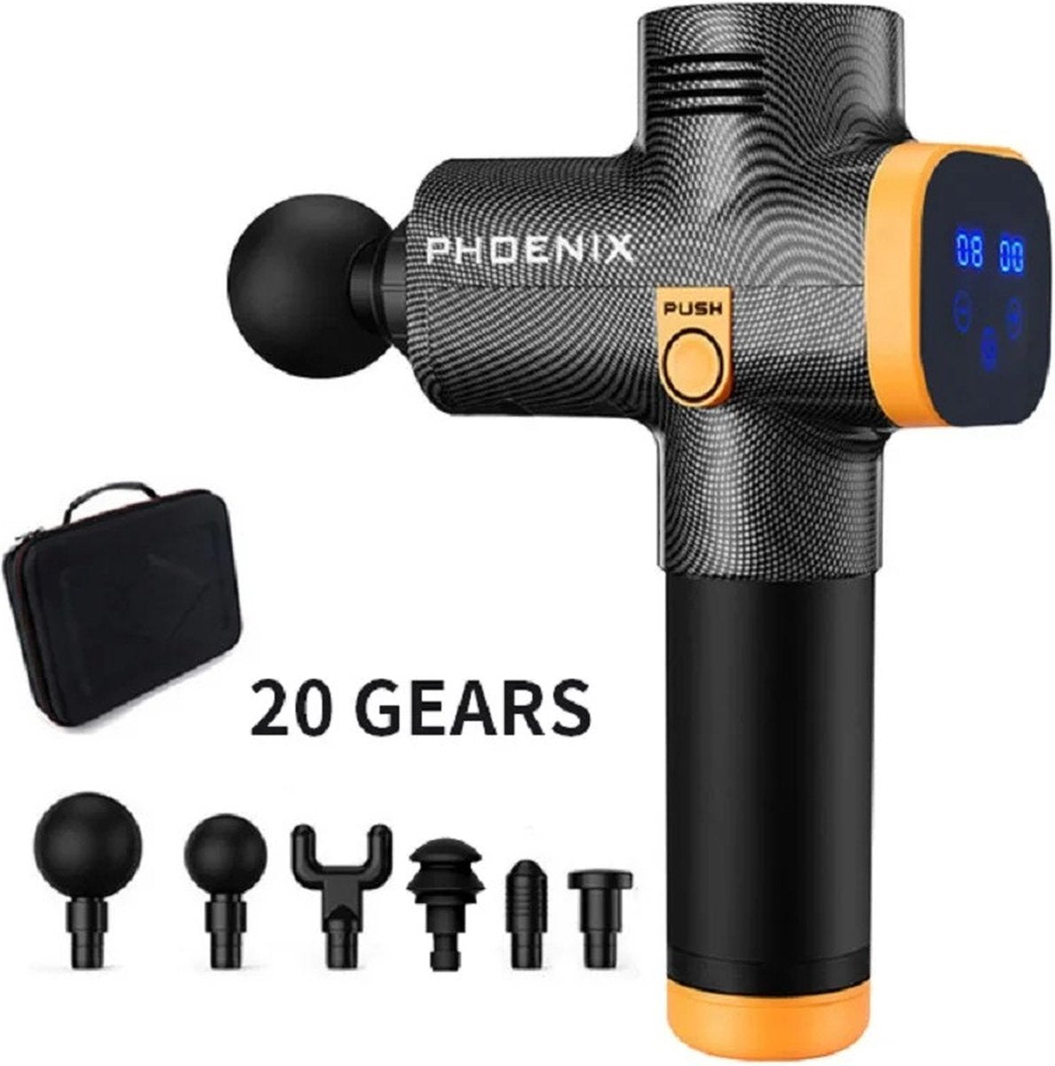 Handmassage Apparaat - Massage Gun Luxe - Klopmassage Apparaat - Klopmassage Apparaat - Zwart - Grijs