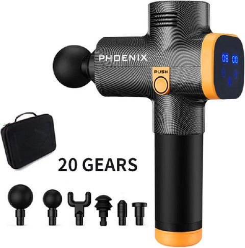 Handmassage Apparaat - Massage Gun Luxe - Klopmassage Apparaat - Klopmassage Apparaat - Zwart - Grijs