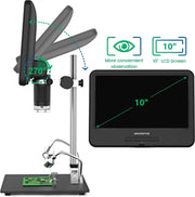 Andonstar AD210 digitale microscoop - 10,1 Inch - LCD scherm - 50-1600X vergroting - Led-invullicht