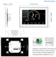 WiFi Slimme Programmeerbare Thermostaat – LCD Touchscreen - Spraakbesturing - APP-bediening - Energiezuinig - Geavanceerde Temperatuurregeling