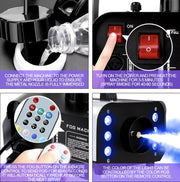 Rookmachine met verlichting - Ledverlichting - 6 Kleuren - 1200W - Mist machine - Bruiloft - Halloween - Feest