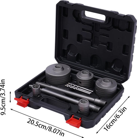 Betonborenset Pro7 - Professionele Beton Boren - 9 Delig - SDS Plus en Max Adapter - Ø 30-40-65-80-100mm - Premium Staal