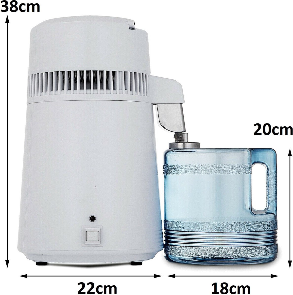 Destilleerapparaat- Destilleerketel - Water Destilleerder - 4L - Maak Zelf Gedestilleerd Water - Puur Water