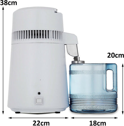 Destilleerapparaat- Destilleerketel - Water Destilleerder - 4L - Maak Zelf Gedestilleerd Water - Puur Water