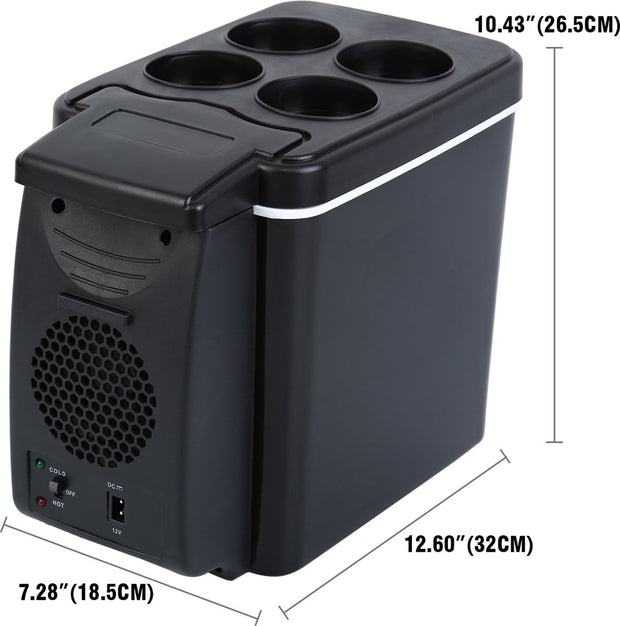Mini Auto Koelkast - 12V - 45W - Draagbare Koeler- Voor Auto - Truck - 6 liter - Keuken Reizen - Picknick - Camping Stille -