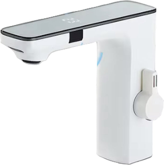 Washbasin Faucet - Sensor control - White - Digital LCD display - Cold and Hot Water - Mixer tap