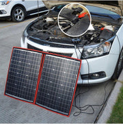Complete 100W Foldable Solar Panel Set - Monocrystalline Solar Panel - 12V - Daylight Panel - Camper Solar Panel - With Inverter