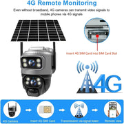 Beveiliging camera zonne-energie - Draaibare camera - Waterdicht - Nachtzicht - Met microfoon - Met app - Spraakintercom