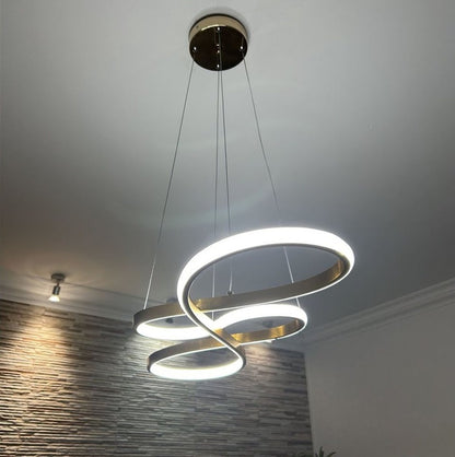 Hanglamp - Kroonluchter - Goud - Woonkamerlamp - Dimbaar Met Afstandsbediening - Moderne lamp - Eetkamer Lamp - LED Plafondlamp - Plafonniere