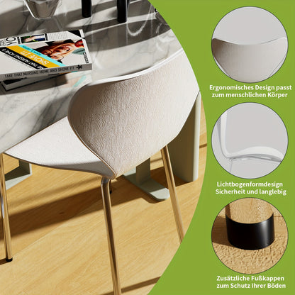 Set van 4 Stapelbare Eetkamerstoelen – Plastic Keuken- en Woonkamerstoelen van Polypropyleen – Zwart, Duurzaam en Modern