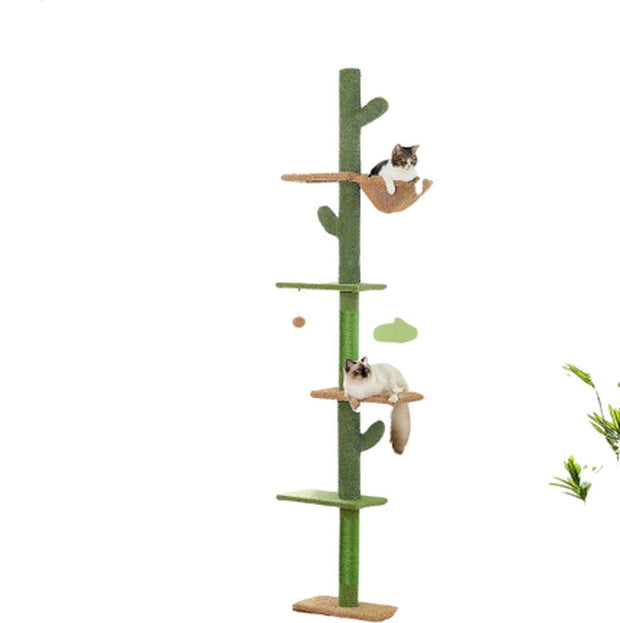 Krabpaal voor katten - Krabpaal voor grote katten - Verstelbare klimboom - Krabpaal tot aan het plafond