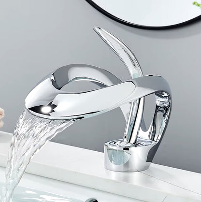 Luxe wastafelkraan - Gootsteen kraan - Waterval kraan - Kraan - Mengkraan - Chroom