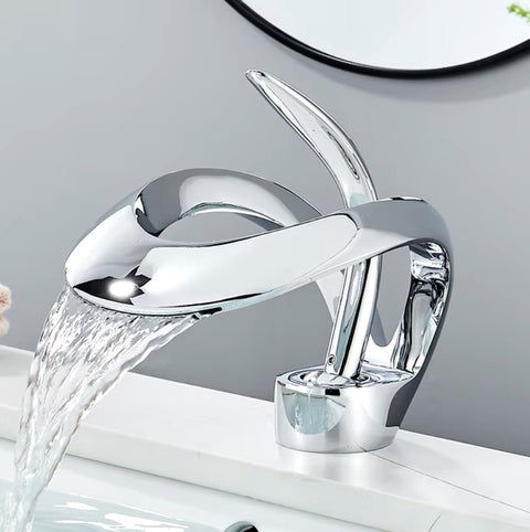 Luxe wastafelkraan - Gootsteen kraan - Waterval kraan - Kraan - Mengkraan - Chroom