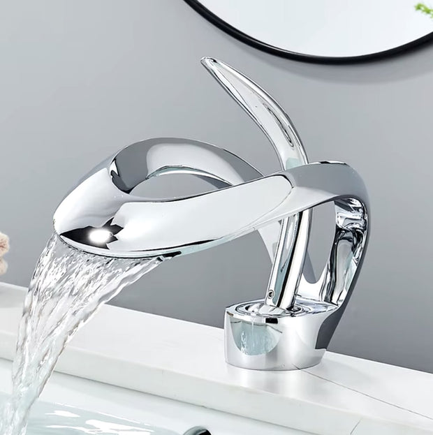 Luxe wastafelkraan - Gootsteen kraan - Waterval kraan - Kraan - Mengkraan - Chroom