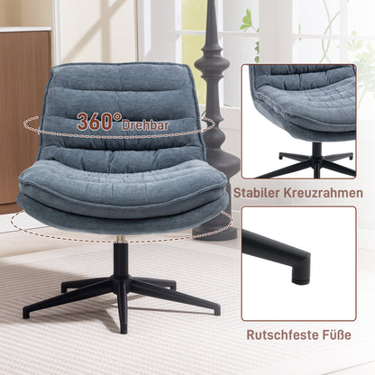 Bureaustoel – Office Chair – Computerstoel – Game Stoel – Draaistoel – Extra Brede Zitting – Donkergrijs Upholstery