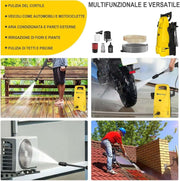 Waterspuwer - Spuitpistool - Hogedrukspuit - Hogedrukreiniger - 380l/h - 1600W - 110bar - Geel - 7M