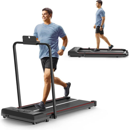 Loopband - Inklapbaar - 1-10km/u - Met afstandsbediening en Bluetooth Speakers - Wandelband - Walking Pad - Opvouwbare Loopband - Walkingpad - Treadmill - Loopband Elektrisch