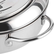 Frituurpan Japanse stijl Tempura Frituurpan met Thermometer - Inductiekookpan Kip Pot Kookgerei voor Keuken - L 24cm .