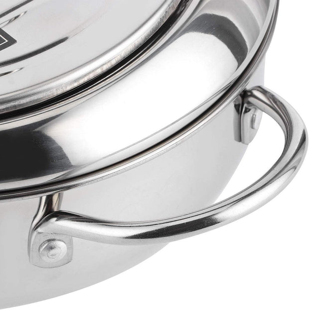 Frituurpan Japanse stijl Tempura Frituurpan met Thermometer - Inductiekookpan Kip Pot Kookgerei voor Keuken - L 24cm .