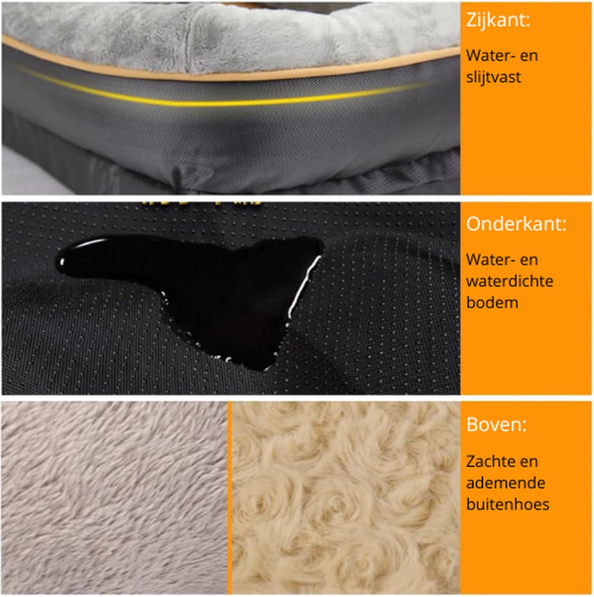 Luxury Orthopedic Dog Cushion - XX-Large Memory Foam Dog Bed - 120x84x25cm - Removable/Washable Cover - Gray