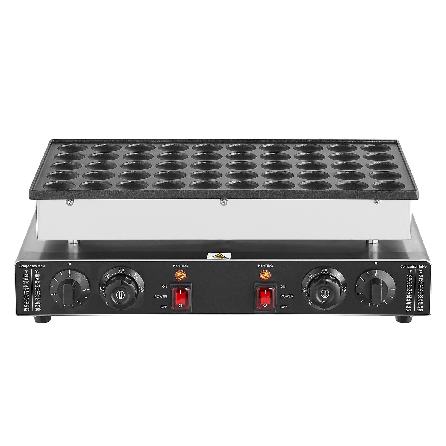 Pannenkoekenmaker – Crêpemaker – Mini Pancakemaker – Snackmaker – Roestvrij Staal – 50 Mini Pannenkoekjes – 1700W Hoog Vermogen