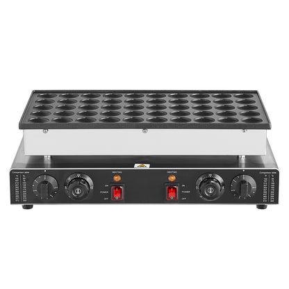 Pannenkoekenmaker – Crêpemaker – Mini Pancakemaker – Snackmaker – Roestvrij Staal – 50 Mini Pannenkoekjes – 1700W Hoog Vermogen