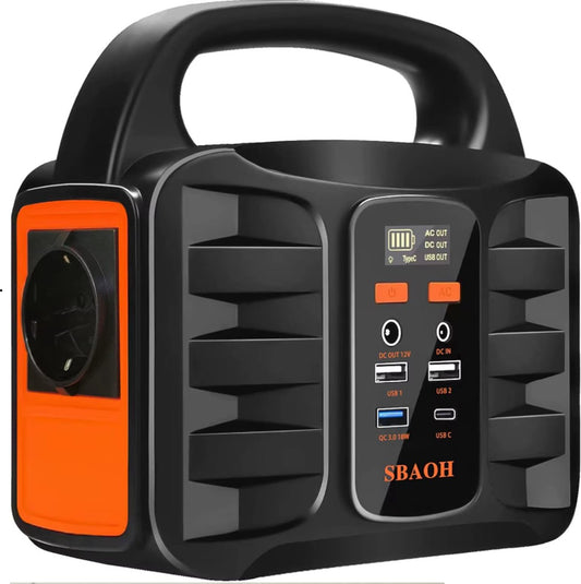 Portable Power Station - 150W - Power Generator - 99 Wh Lithium - Fast Charging - Camping Solar Generator - Power Bank - Generator - LED Lamp