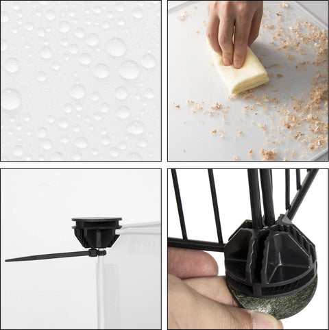 Dierenren - Kat - Hond - Binnenhuis - Ren - Buitenhuis - 107 cm x 72 cm x 72 cm - Grijs