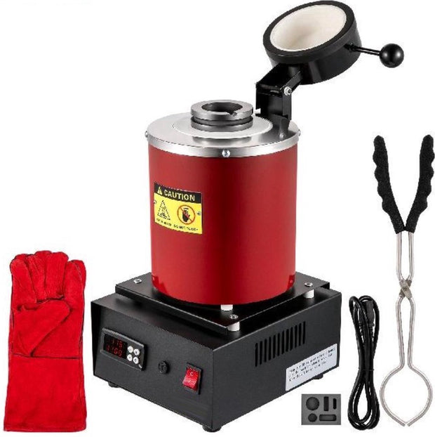 Melting Furnace Electric - Forging Furnace Metals - Crucible Graphite - Including Full Set - 2KG