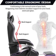 Bureaustoel - Gaming stoel - Ergonomische bureaustoel - Gaming chair - Gaming stoel met voetsteun - Gaming stoel met massage - Hoge Rugleuning - Verstelbare Draaistoel