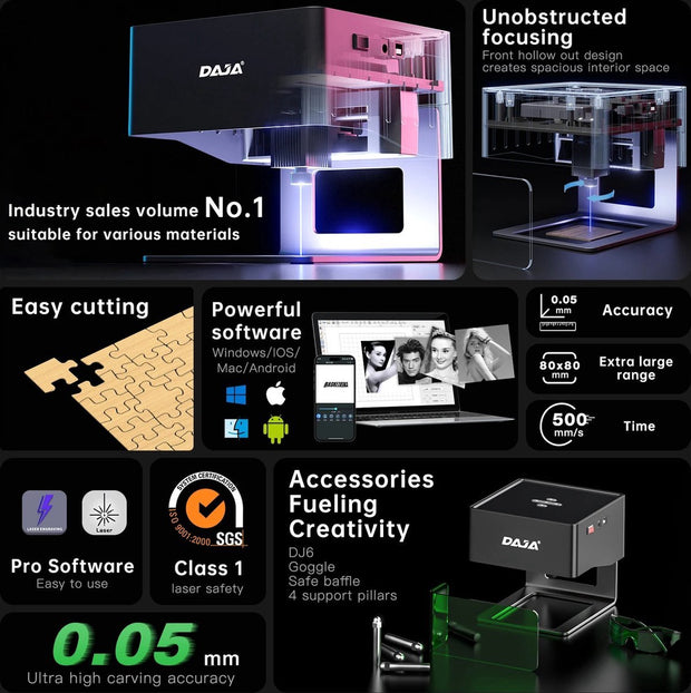 Laser Graveermachine - Laser Cutter - Multifunctioneel - Makkelijk te installeren