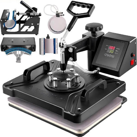 Transferpers - Drukmachine - Hittepers - Drukpers - Heat Press Machine - Sublimatie Printer - 38 x 30 CM - Zwart - Multifunctioneel Sublimatie voor Mok/Latte Mok/Hoed/Bord/Fles
