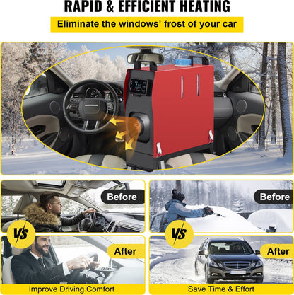 Diesel Standkachel - 5KW 12V - Luchtverwarmer met een Intelligente LCD - Monitor en Afstandsbediening - Autoverwarming-Auto Heater - Voor auto's, bussen, campers, vrachtwagens, technische voertuigen