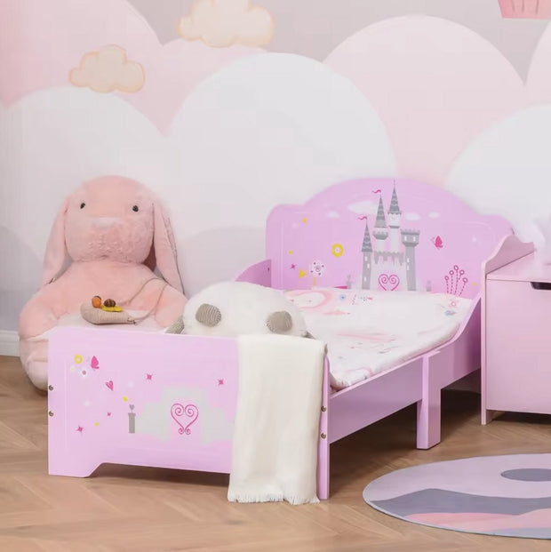 Kinderbed - Princessen bed - Bed - Kasteel - Roze - 143x7cm
